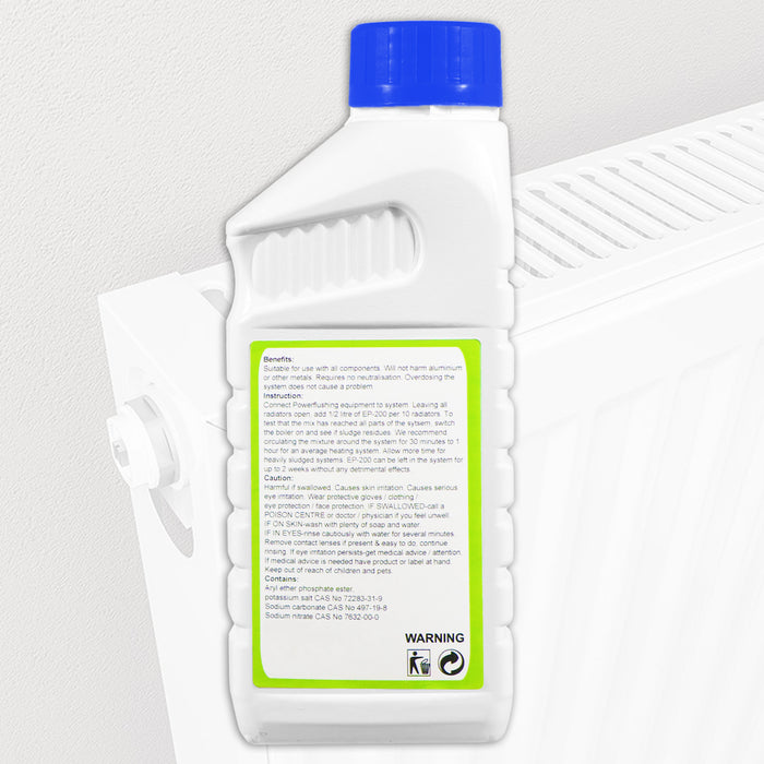 Central Heating Cleanser Concentrate Sludge Rust Debris Cleaner Radiator Liquid (500ml Bottle)