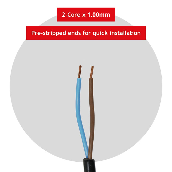 XL Extra Long Universal 12M Metre Mains Power Cable Lead for Lawnmower Strimmer Trimmer (UK Plug)