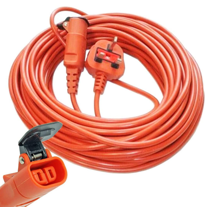 20 Metre Cable & Lead Plug for Flymo Lawnmower or Hedge Trimmer (20m) + Bag