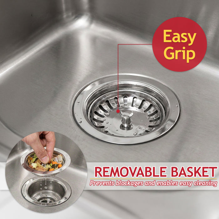 Franke 90mm Antea Flash Sink Waste Strainer Basket + Overflow Kit Genuine Replacement Set (112.0661.915)