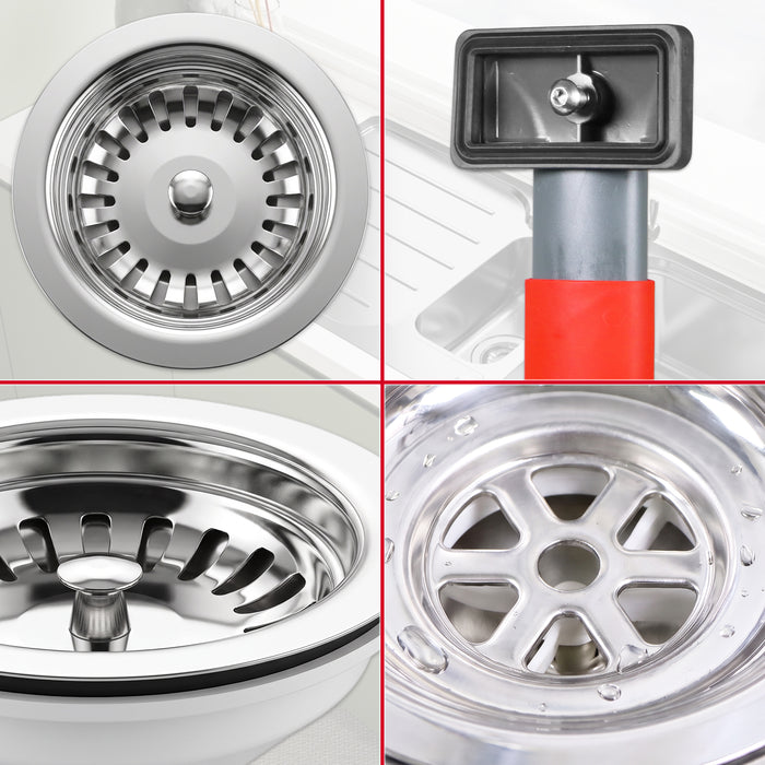 Franke 90mm Antea Flash Sink Waste Strainer Basket + Overflow Kit Genuine Replacement Set (112.0661.915)