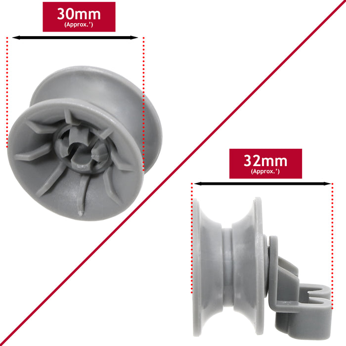 Gorenje Dishwasher Upper Basket Wheel GS52115X GS62115W GS62215WUK GV61214UK 534679 x 4 Wheels