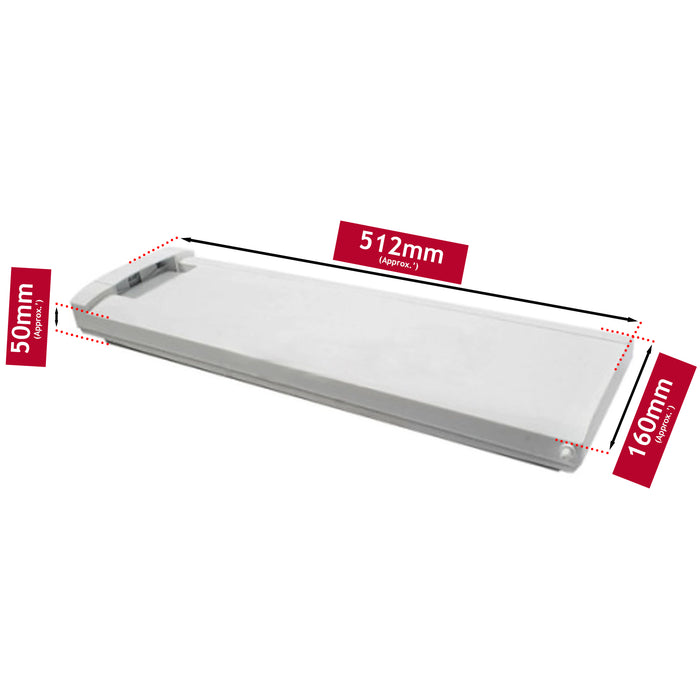 White Door Compartment & Handle Evaporator Flap for Smeg Baumatic Frigidaire LEC Fridge Freezer