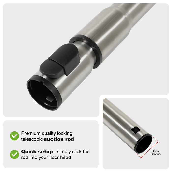Telescopic Rod Tube for MIELE C1 C2 C3 S2111 S4 S5 S6 S7 S8320 Cat Dog Classic Vacuum