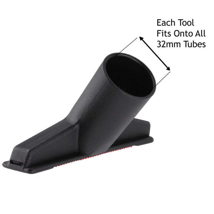 Universal Telescopic Tube Bent Rod Handle Hose + Tool Kit for 32mm Vacuum Cleaners