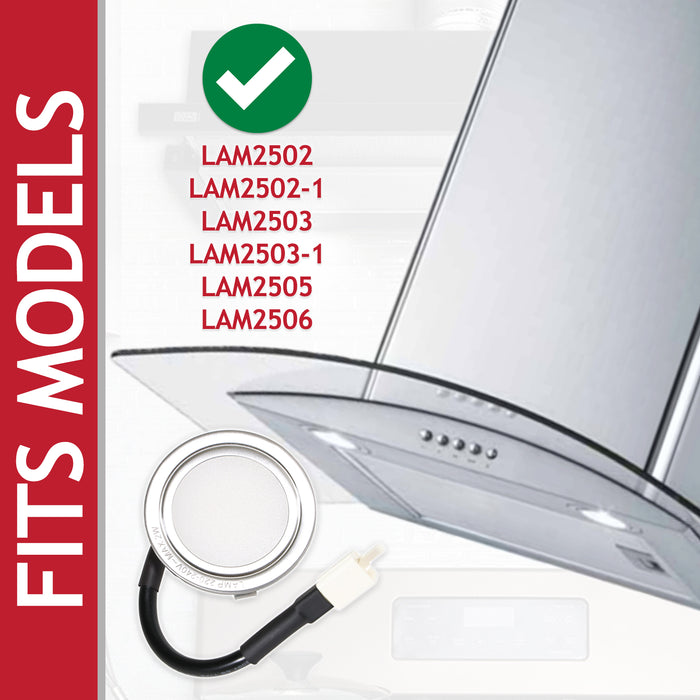 LED Light for Lamona LAM2502 LAM2503 Cooker Hood Extractor Vent Lamp Bulb Unit (Silver, 68mm, G4)