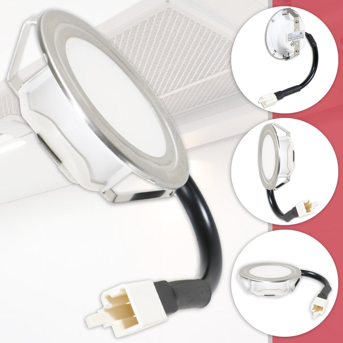 Universal Cooker Hood LED Light Extractor Vent Lamp Bulb Unit (Silver, 68mm, G4)