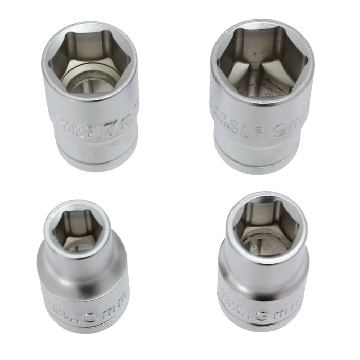 Long 1/2'' Drive Wheel Balance Iron Flexi Breaker Bar 4 Nut Socket Set 17mm 19mm