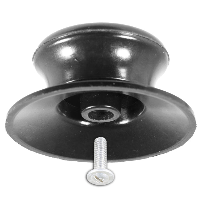 Pan Lid Knob Handle Kitchen Cookware Black Round Bakelite Hand Grip Replacements (Pack of 2)