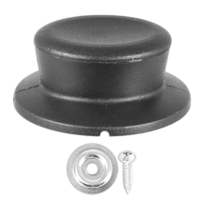 Pan Lid Knob Handle Kitchen Cookware Black Round Curved Hand Grip Replacement