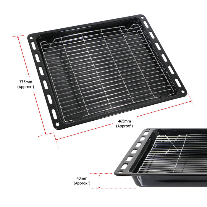 Oven Grill Tray Shelf for AEG Full Width Bottom Base Pan Rack 465mm x 375mm