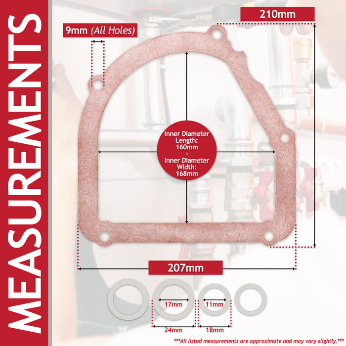 Burner Plate Gasket Kit for Potterton Apollo 25 30 Combi Boiler (5130582)