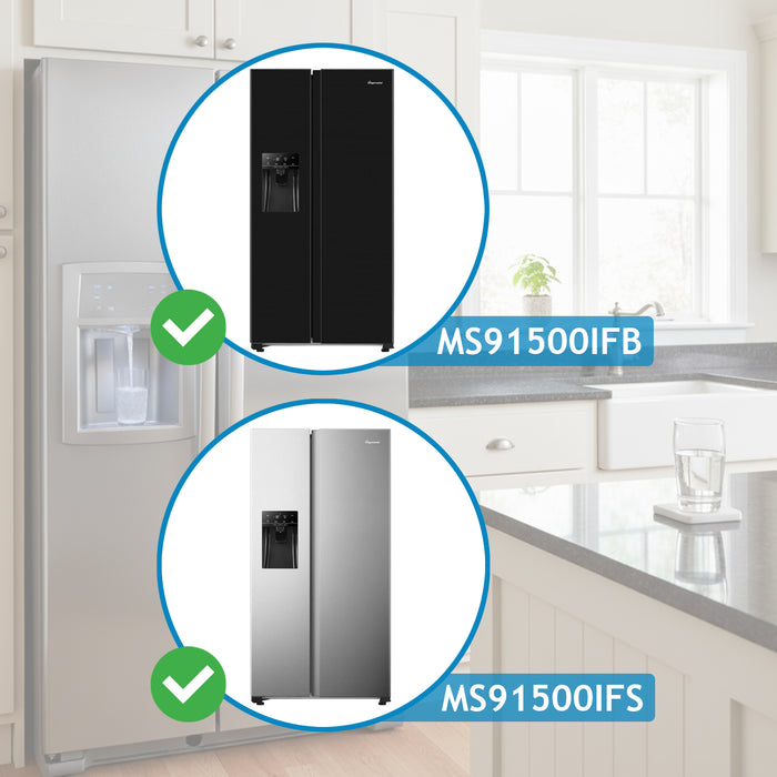 Fridge Water Dispenser Lever Housing Unit For Fridgemaster MS91500IFB MS91500IFS (Black)