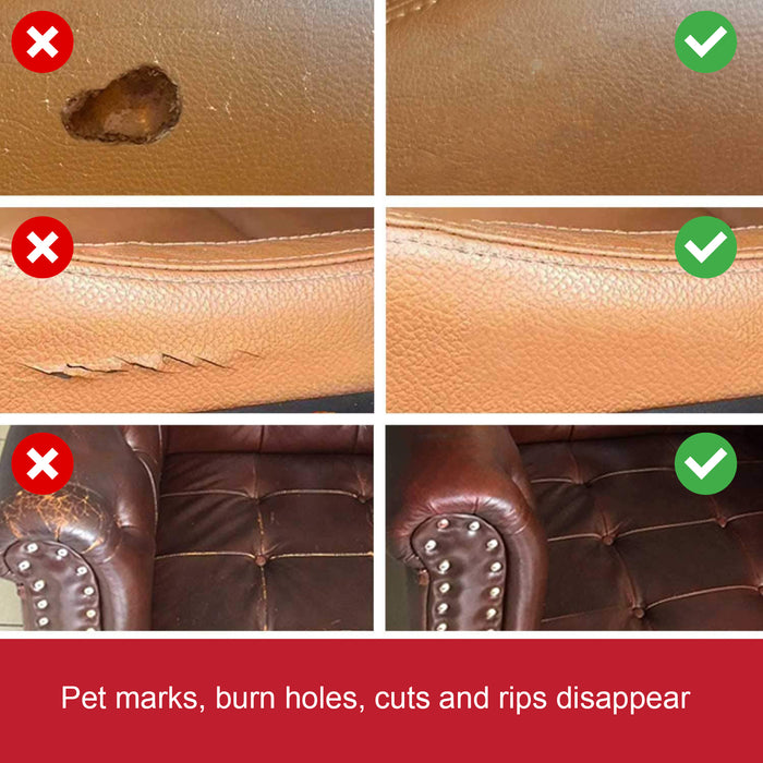 VISBELLA Leather Vinyl Repair Kit for scratches tears holes cracks sofas seat