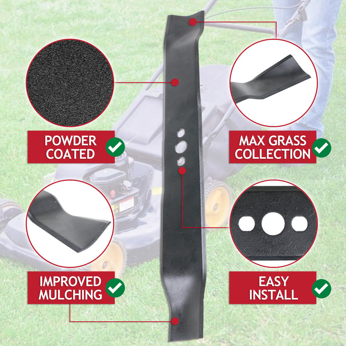 Blade for McCulloch M4046 M4546 M46 M50 Lawnmower Metal Combi Grass Cutter (46cm)