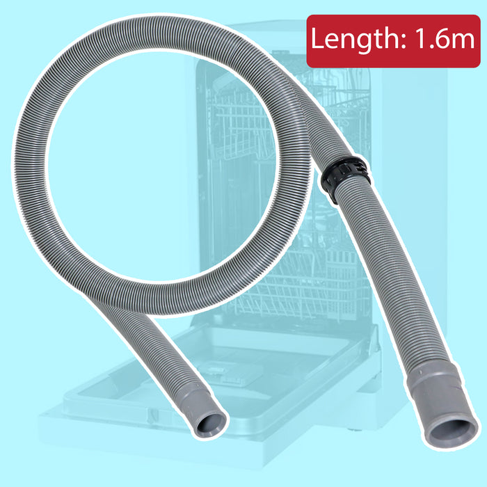 Dishwasher Hose Washing Machine Drain Pipe 21mm Straight 1.6m Universal