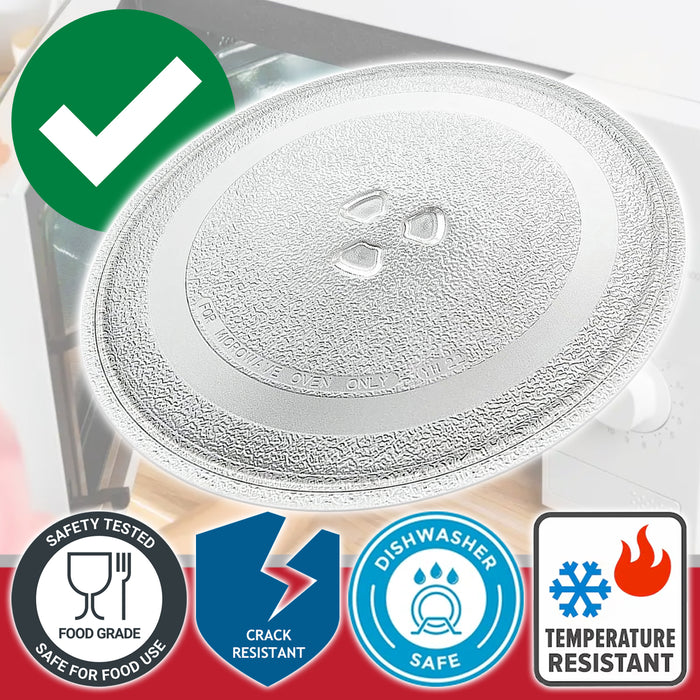 Microwave Glass Turntable Plate for Panasonic NN-E28JBMBPQ 20 Litre 255mm
