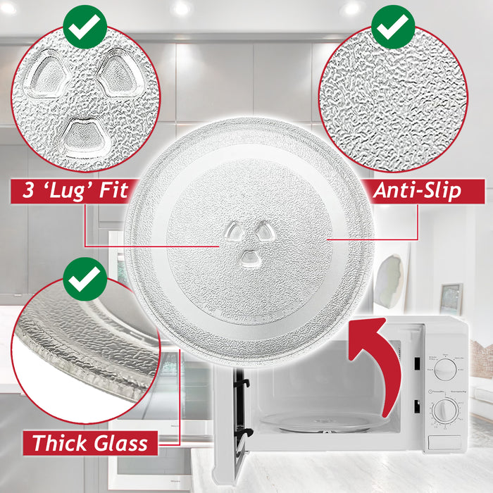 Microwave Glass Turntable Plate for Panasonic NN-E28JBMBPQ 20 Litre 255mm