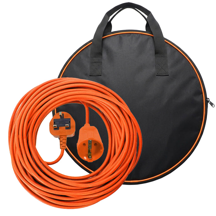 Power Cable for Qualcast Lawnmower Trimmer Strimmer 10M Mains UK Plug 3 Pin + Bag