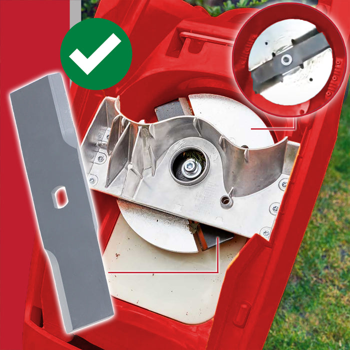 Metal Blade for Sovereign FD2402 2400W Garden Shredder (19.5cm, Pack of 2)