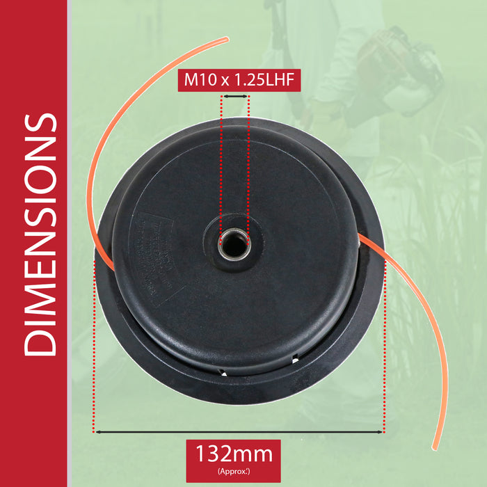 Trimmer Head Spool Brushcutter Strimmer Bump Feed Brush Cutter M10 x 1.25 mm