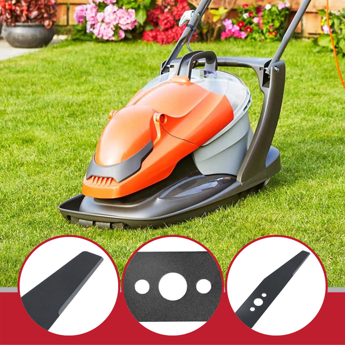 Metal Blade for Flymo Easi Glide 300 Hover Micro Compact HC300 MC300 Vac 280 Lawnmower FLY004 (30cm, Pack of 2)