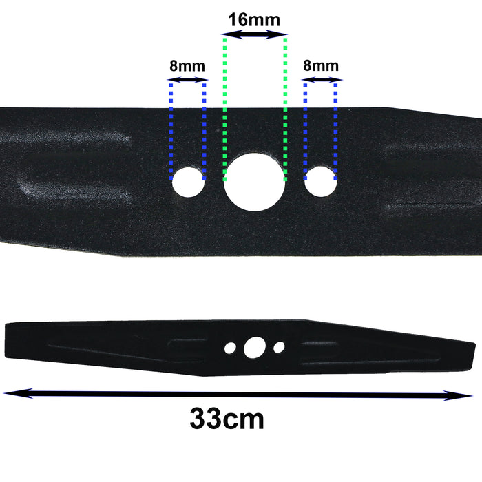 33cm Metal Blade for SPEAR & JACKSON S1733EH Hover Collect Mower Drill Sharpener