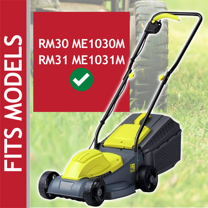 Metal Blade for Sovereign RM30 ME1030M RM31 ME1031M Lawnmower (30cm) + Drill Sharpener Attachment