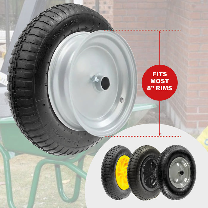 Wheelbarrow Tyre and Inner Tube Barrow Tire 4.00 - 8 4.80-8 Innertube + Sealant
