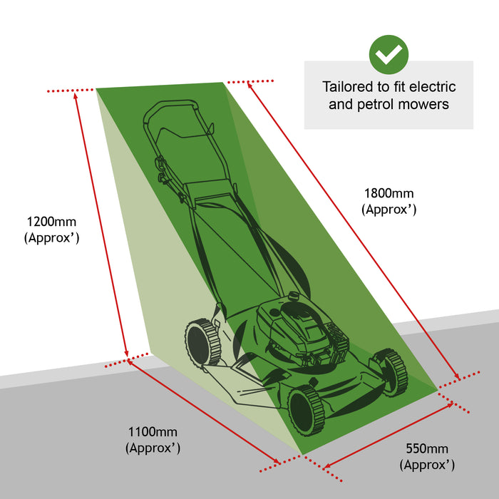 Lawnmower Cover Universal Petrol Electric Small Med Large Push Mower Waterpoof