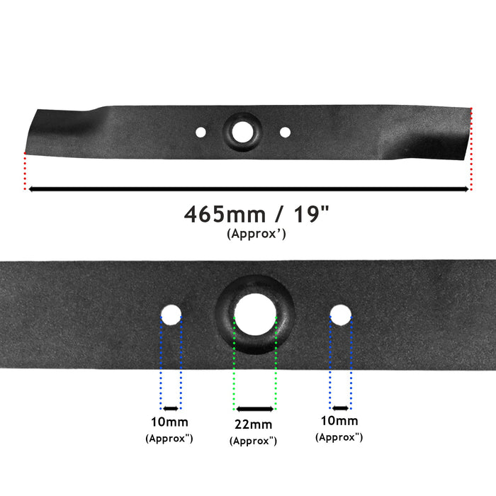 Blade for Honda HR194 HR195 HR19 PXE PB SE SXE SME Lawnmower 19" 72511-VA5-000 + Sharpener
