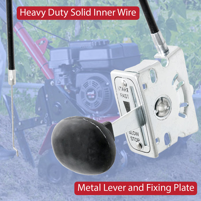Throttle Cable for Howard Gem Rotavator Garden Tiller Lever Control 72" 183cm