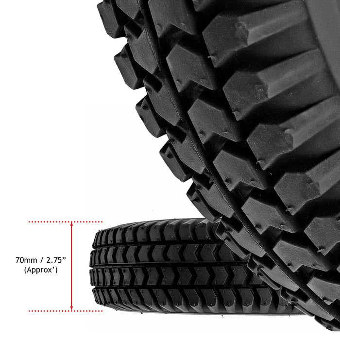 Mobility Scooter Tyre 3.00 x 4 Solid Block Tread 300-4 300x4 260x85 No Puncture x 2