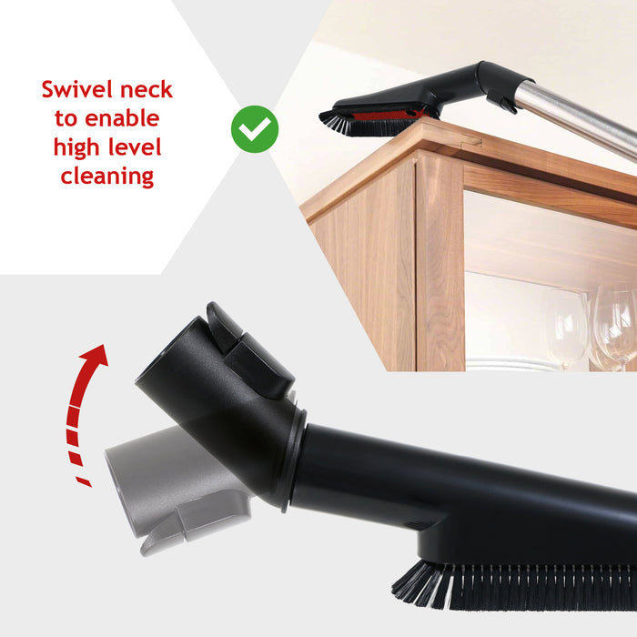 Soft Dusting Brush for Wickes 20L Wet & Dry Power Take Off 1250W Vacuum Flush Fit Multi-Angle Swivel Tool 35mm (Copy)