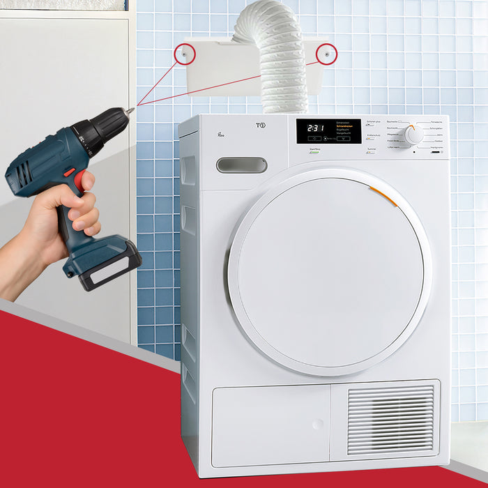 Tumble Dryer Vent Kit for Candy Hoover Aluminium Venting Hose + 3 x Adaptor 1.4m