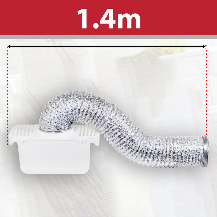 Tumble Dryer Vent Kit for Candy Hoover Aluminium Venting Hose + 3 x Adaptor 1.4m
