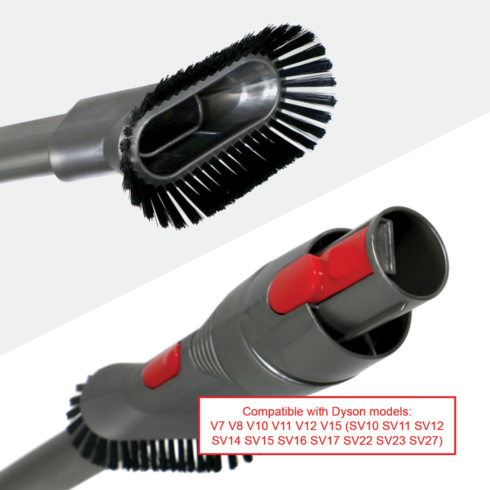 Long Crevice Tool Brush 2-in-1 For DYSON V7 V8 V10 SV10 SV11 SV12 400mm Angled