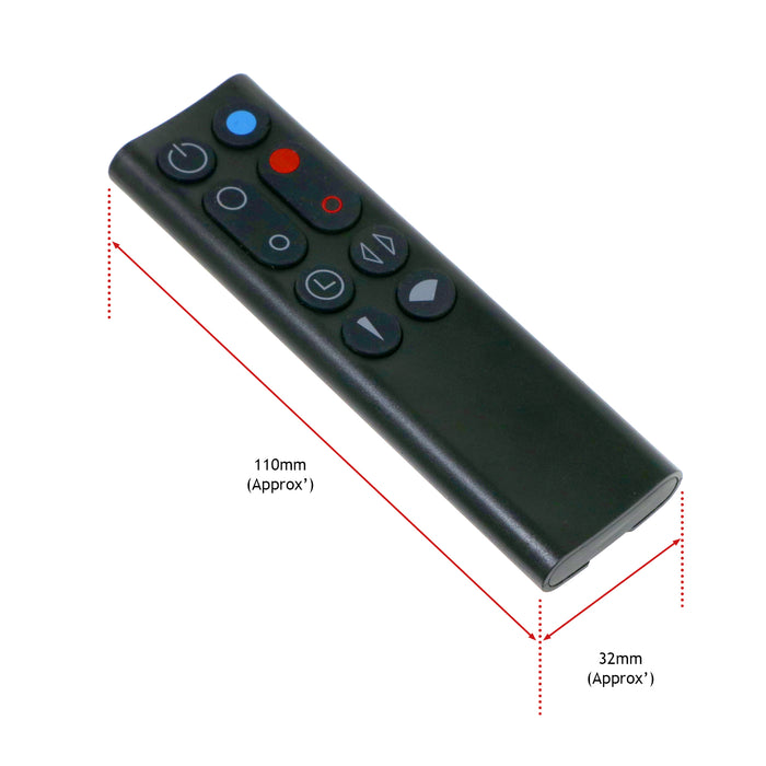 Remote Control For Dyson AM09 Pure Hot + Cool Fan Heater 966538-04 + Battery