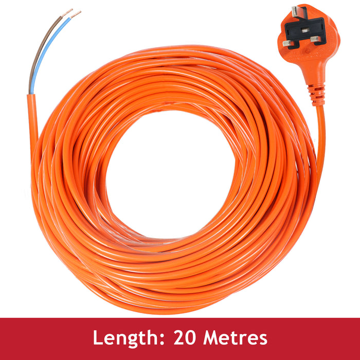 Cable for Bosch Rotak Lawnmower 34 34R 36 36R 40 43 430 Ergoflex 20m Lead Plug
