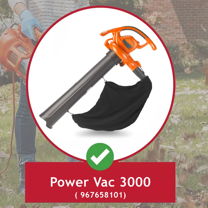 Cable for Flymo Power Vac 3000 Garden Vac Corded Leaf Blower Plug Power Lead (20m)