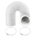 Universal Insulated Vent Hose 4" x 2.5m Flexible PVC Aluminium Foil Lined Duct Outlet Pipe + Clamp Clips