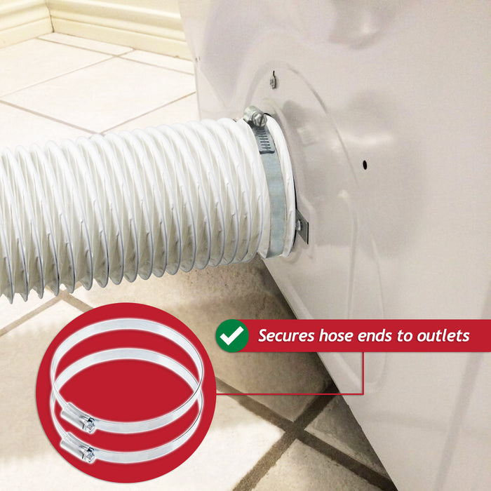 Vent Hose for Bush Air Con 6" 3m Insulated PVC Aluminium AC Pipe + Clips