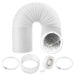 Universal Insulated Vent Hose 5" x 2.5m Flexible PVC Aluminium Foil Lined Duct Outlet Pipe Extension Kit