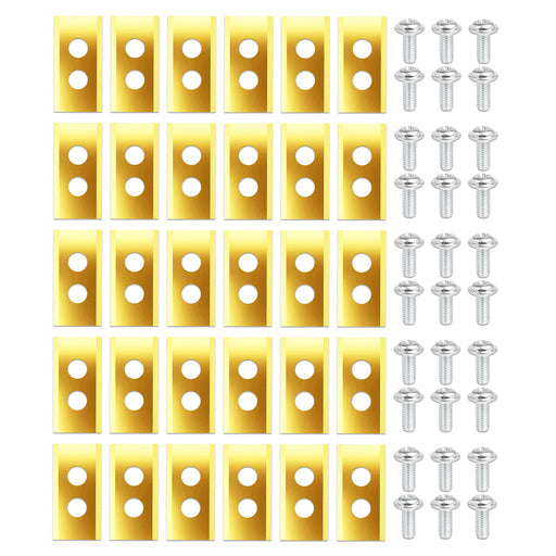 Blades for Einhell Freelexo 500 600 800 900 1200 GC-RM 500 Robot Lawnmower Titanium Coated 3414020 (Pack of 30 + Screws)