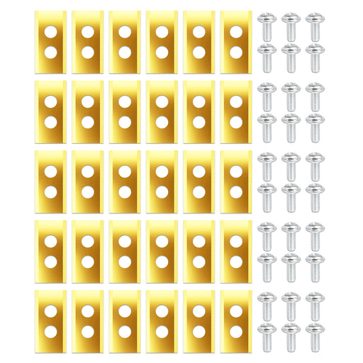 Blades for Kress KR100 KR101E KR110 KR111 KR112 KR113 Robot Lawnmower Titanium Coated KA0002 (Pack of 30 + Screws + Case)