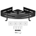 Luxury Shower Corner Shelf Storage Rack Bathroom Kitchen Bedroom Caddy Organiser (Matt Black)