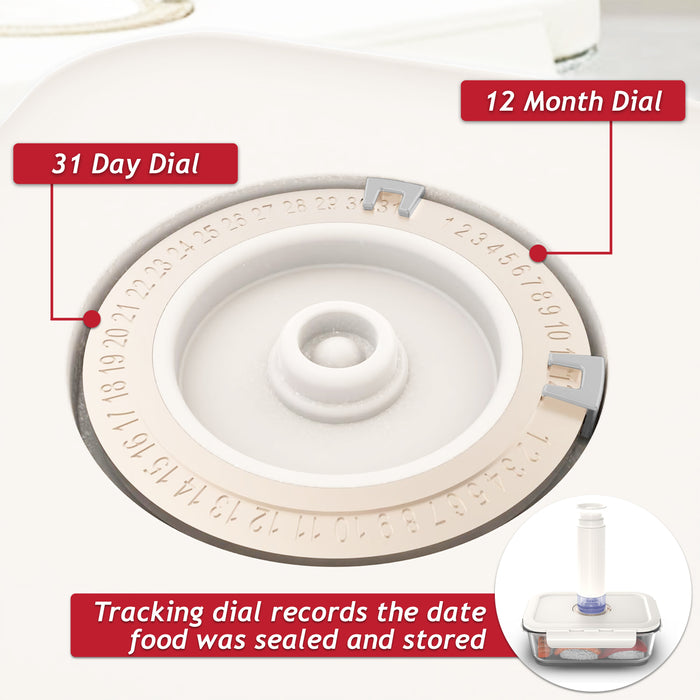 Vacuum Food Storage Glass Container with Securing Clips Lid + Manual Sealing Pump (Small, 630ml)