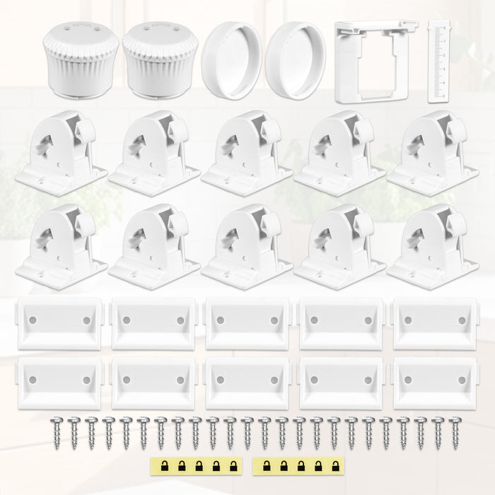 Magnetic Child Safety Lock Kit Cupboard Drawer Cabinet Furniture Safe Baby Proofing Set (10 x Locks + 2 x Keys)