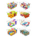 Stackable Storage Container Organiser Box Trays with Lids Clear Fridge Food Drink Pantry Cupboard Household Storing Drawers Set (Pack of 8)