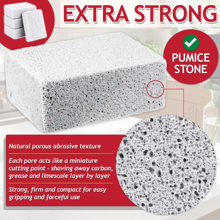 BBQ Grill Cleaning Brick Oven Cookware Barbecue Rack Cleaner Pumice Stone Scrubbing Blocks (Pack of 3)